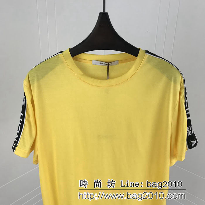 GVC紀梵希 19ss早春新款 雙股絲光棉 男款短袖 簡約百搭款 ydi1777
